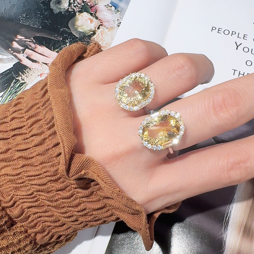 Citrine Radiance Adjustable Gemstone Ring