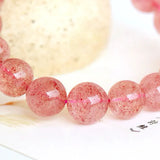 [Bead] Strawberry Pigeon Red Quartz Bracelet - Love & Wealth Crystal