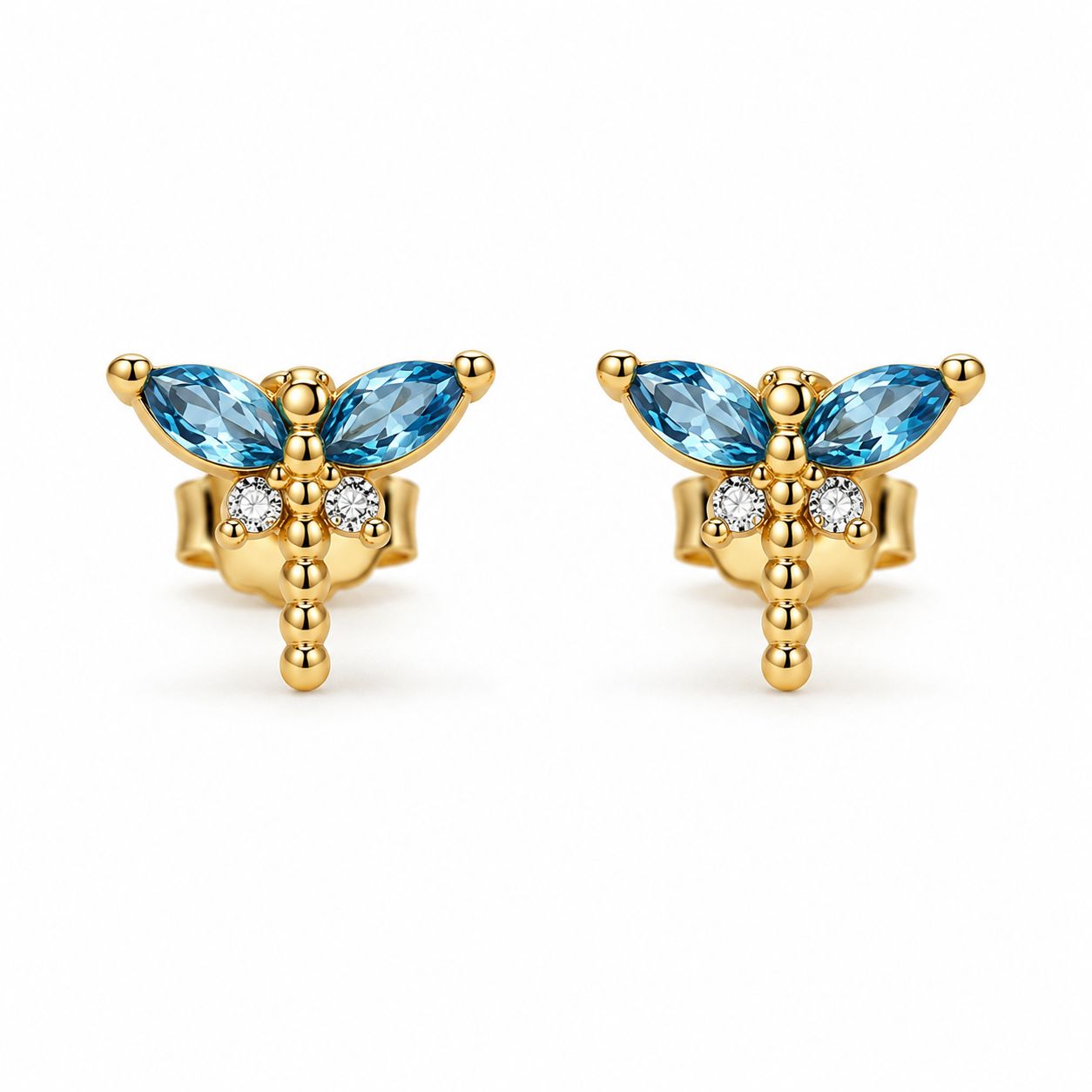 Emerald Square Stud Earrings