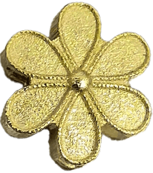 Golden six-petal flowers