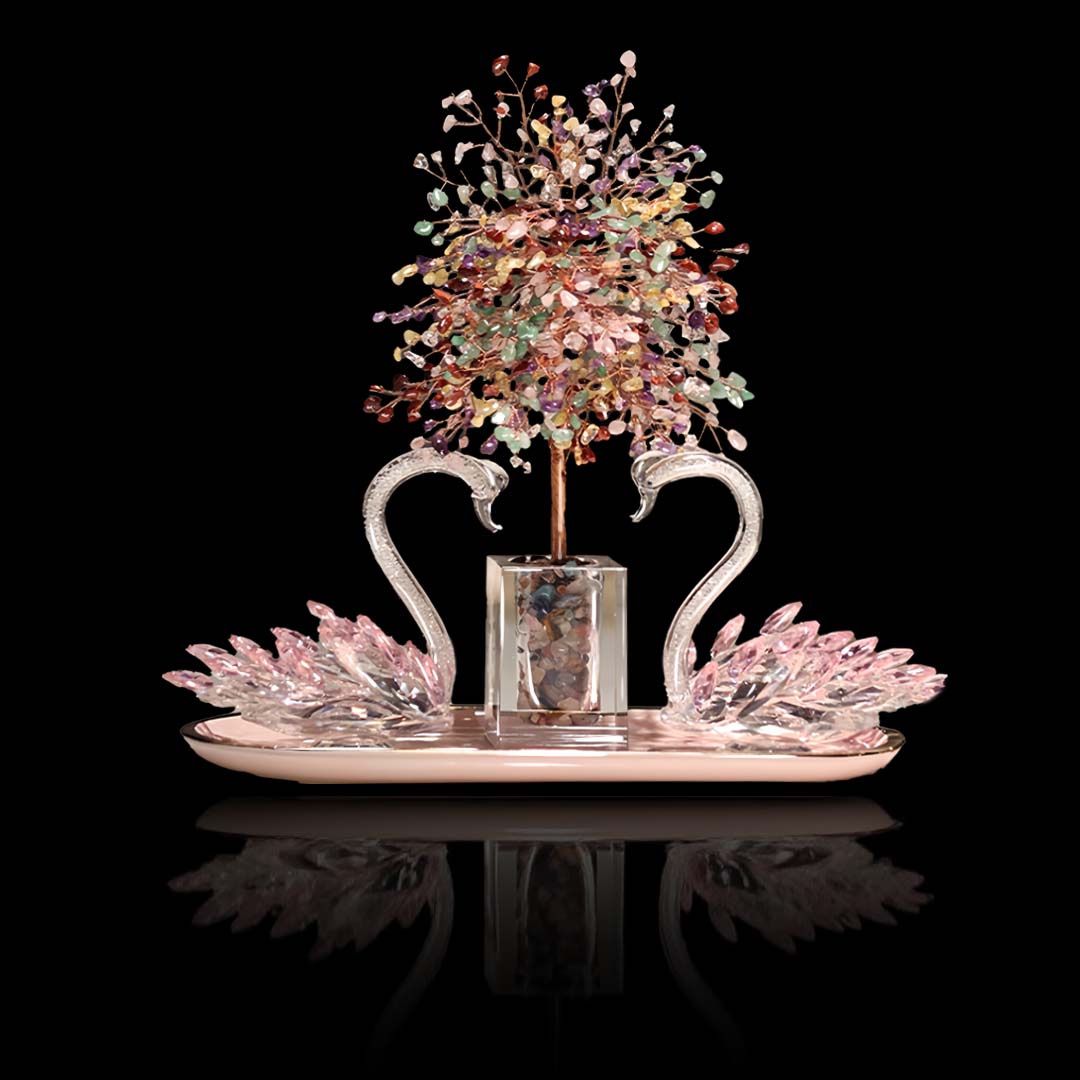Rainbow Swan Decor Feng Shui Tree