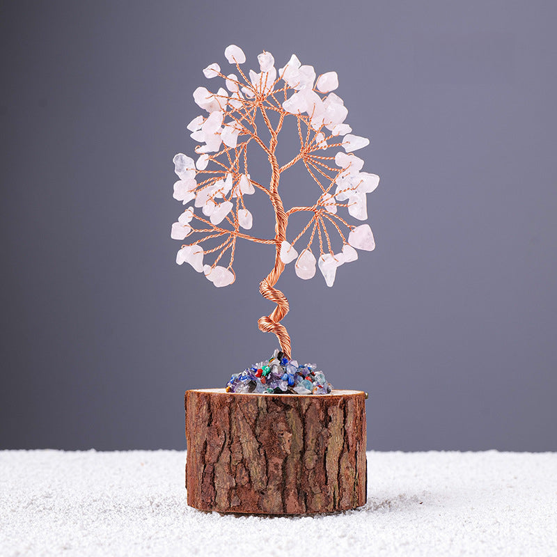 Natural Crystal Raw stone home decoration (7A tree stump)