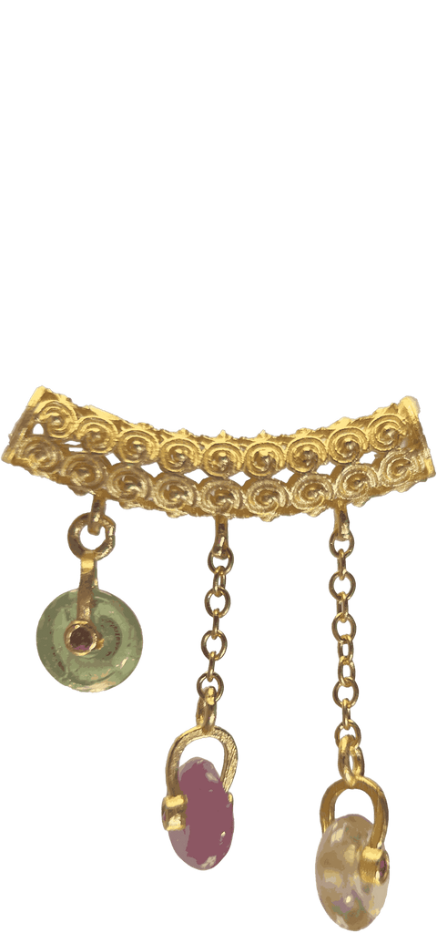 Tourmaline thin round tube