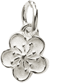 Silver Peach Blossom Pendant
