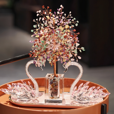 Rainbow Swan Decor Feng Shui Tree