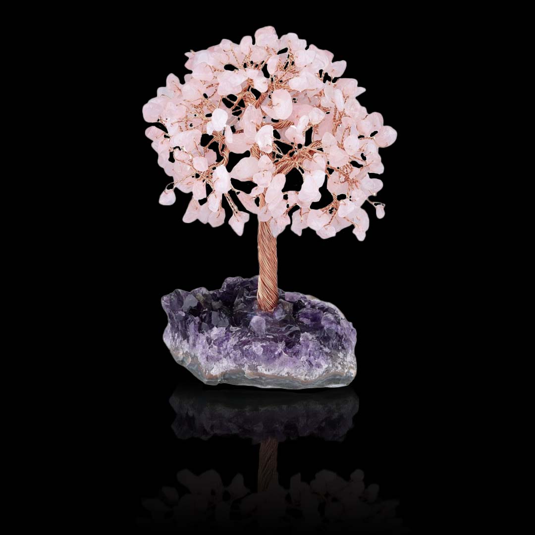 FateCord Natural Rose Quartz Energy Feng Shui Tree