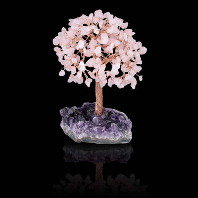 FateCord Natural Rose Quartz Energy Feng Shui Tree