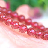 [Bead] Strawberry Pigeon Red Quartz Bracelet - Love & Wealth Crystal