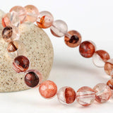[Bead] Flower Agate Crystal Bracelet - Healing & Vitality Stone