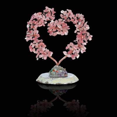 Love & Joy Strawberry Quartz Heart Feng Shui Tree