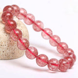 [Bead] Strawberry Pigeon Red Quartz Bracelet - Love & Wealth Crystal