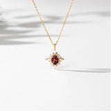 [Necklace] Queen Catherine - 14K Gold Garnet Necklace
