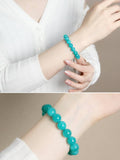 [Bead] Natural Old Mine Amazonite Crystal Bracelet - Retro Chinese Style