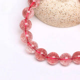 [Bead] Strawberry Pigeon Red Quartz Bracelet - Love & Wealth Crystal