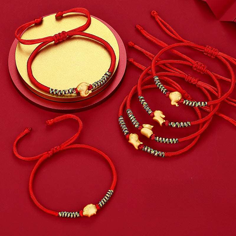 Chinese Zodiac Snake Year Hand Rope - Red String and S925 Silver