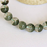 [Bead] Green Crystal Bracelet - Healing Green Phantom Quartz from Zambia