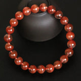 [Bead] Red Rabbit Hair Crystal Bracelet - Healing & Wealth Crystal