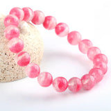 [Bead] Cherry blossom Rain Rose pyroxene peach blossom crystal bracelet