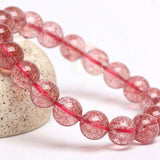 [Bead] Strawberry Pigeon Red Quartz Bracelet - Love & Wealth Crystal