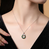 [Necklace] Natural Jade Green Necklace - Elegant Handcrafted Luxury Jewelry