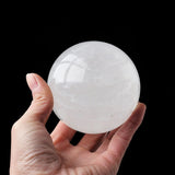 [Ball] Polished White Calcite Sphere - Iceland Spar