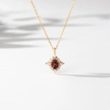 [Necklace] Queen Catherine - 14K Gold Garnet Necklace