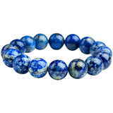 [Bead] Earth Stone Blue and White Porcelain Lapis Lazuli Bracelet