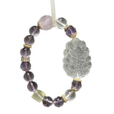[Fox Fairy] White Crystal & Pink Crystal & Yellow Crystal & Bolivian Amethyst Nine-tailed Fox Bracelet