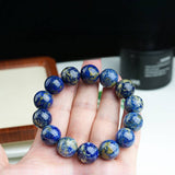 [Bead] Earth Stone Blue and White Porcelain Lapis Lazuli Bracelet