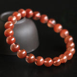 [Bead] Red Rabbit Hair Crystal Bracelet - Healing & Wealth Crystal