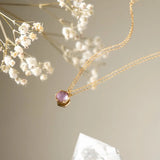 [Necklace] S925 Silver Amethyst Necklace - Elegant Timeless Jewelry
