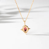 [Necklace] Queen Catherine - 14K Gold Garnet Necklace