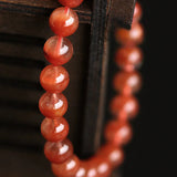 [Bead] Red Rabbit Hair Crystal Bracelet - Healing & Wealth Crystal