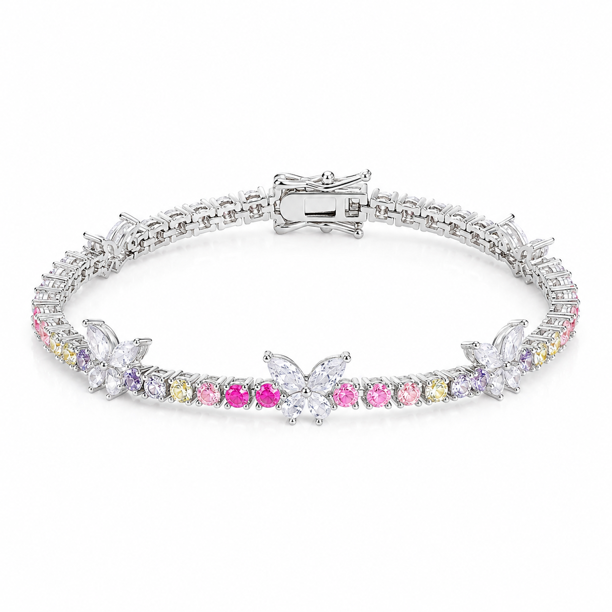 Butterfly Bloom Tennis Bracelet