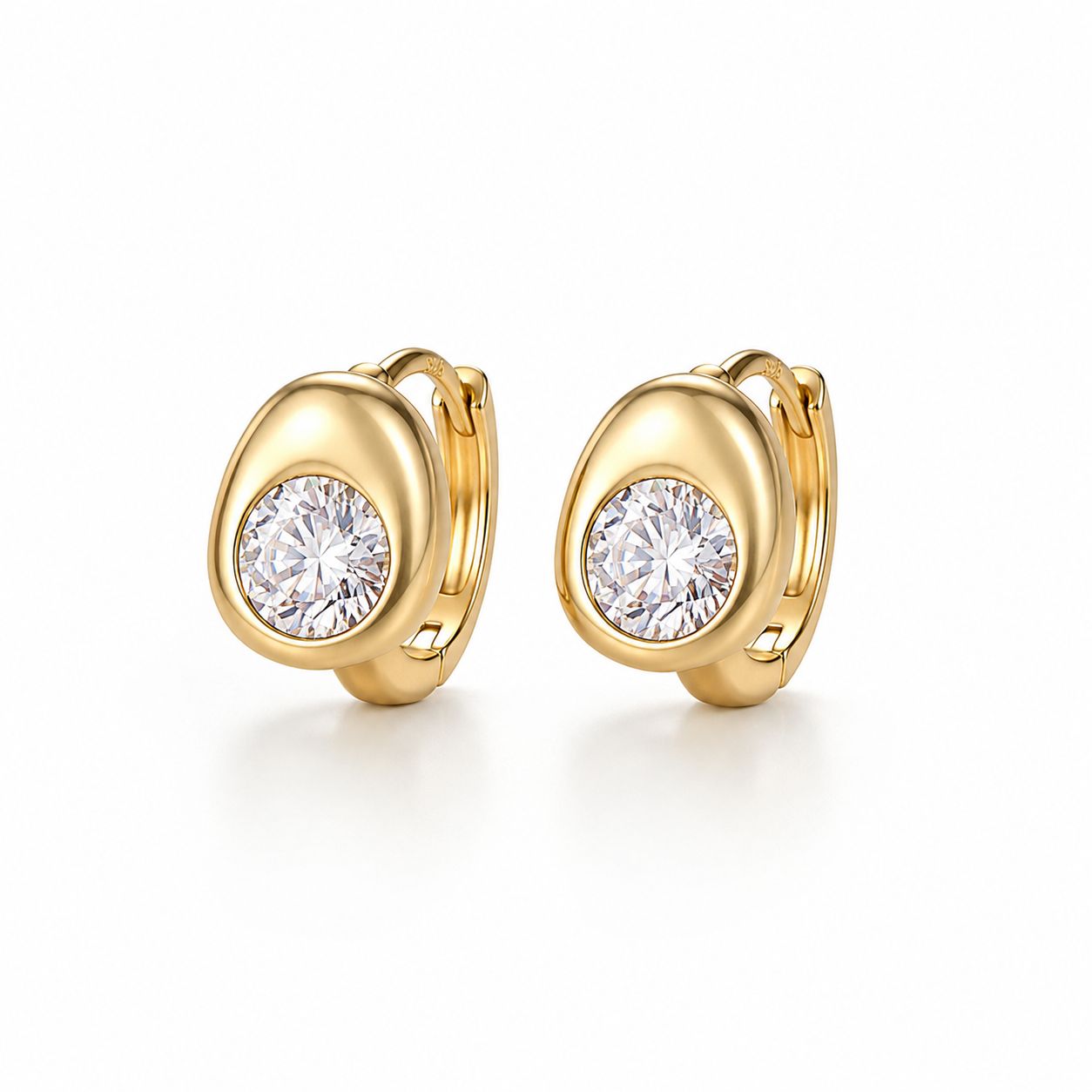 Golden Halo Huggie Earrings