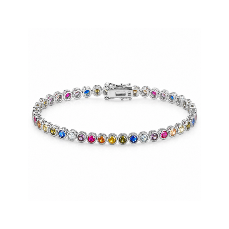Rainbow Tennis Bracelet