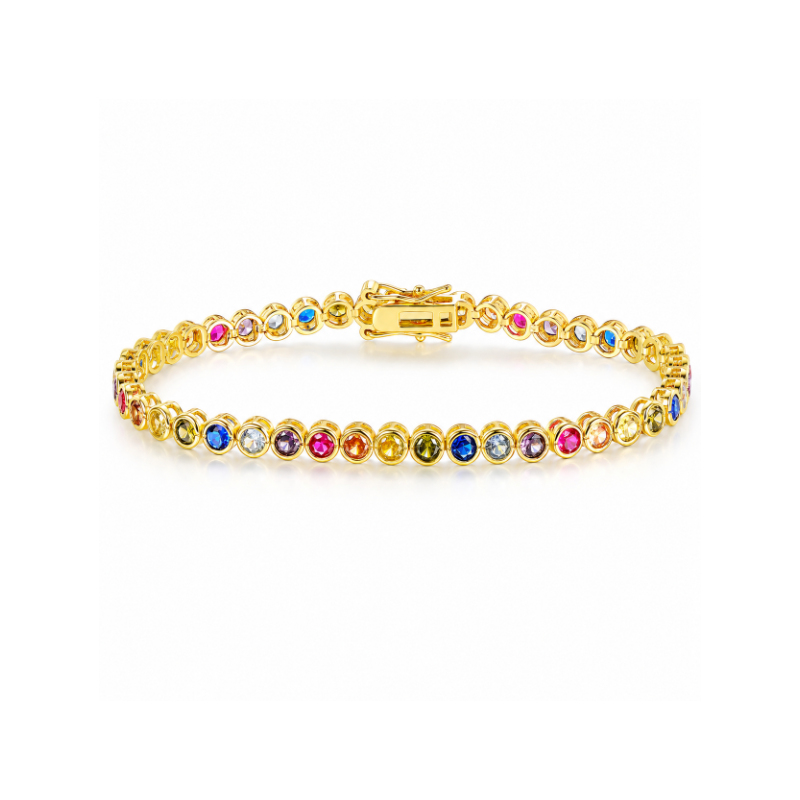 Rainbow Tennis Bracelet