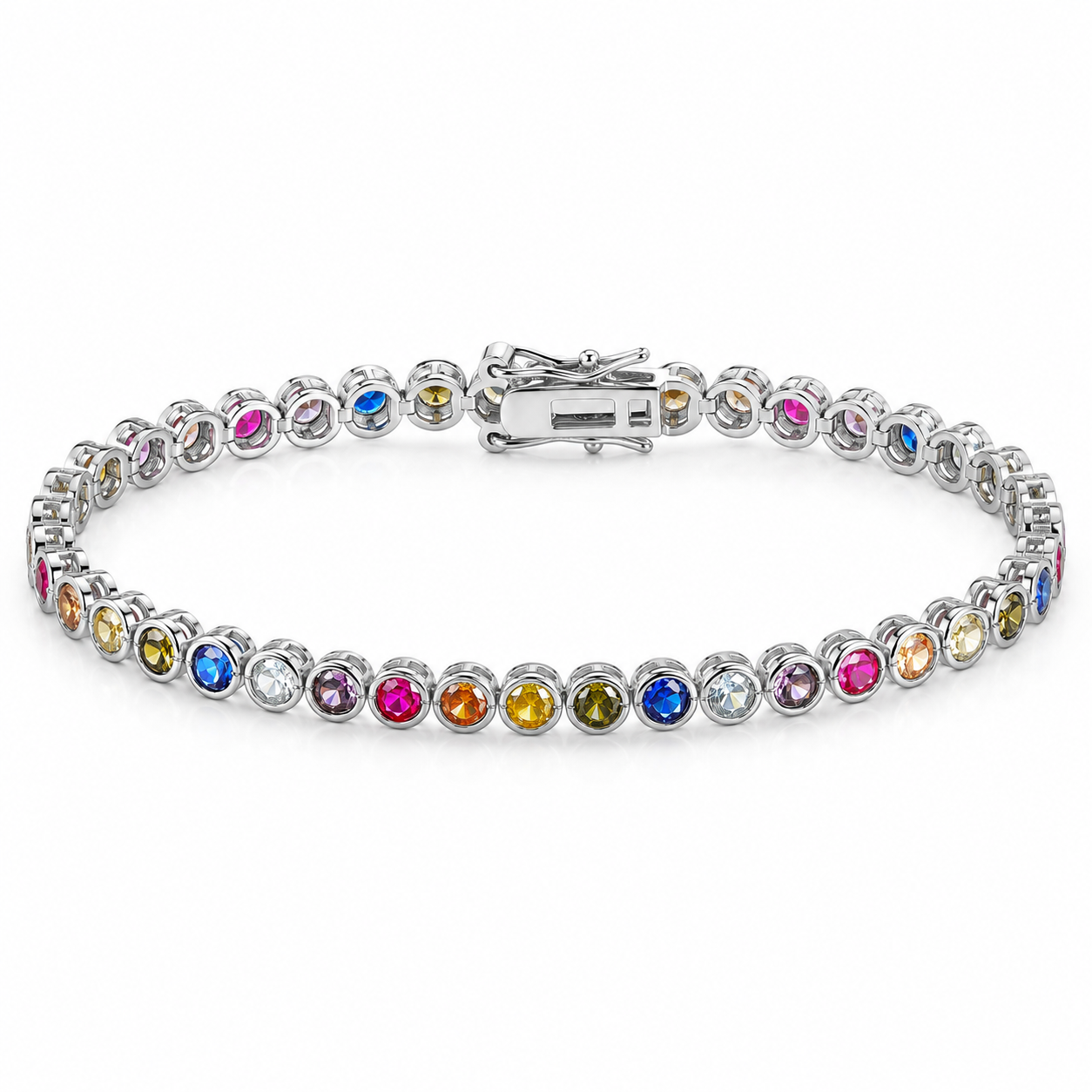 Rainbow Tennis Bracelet