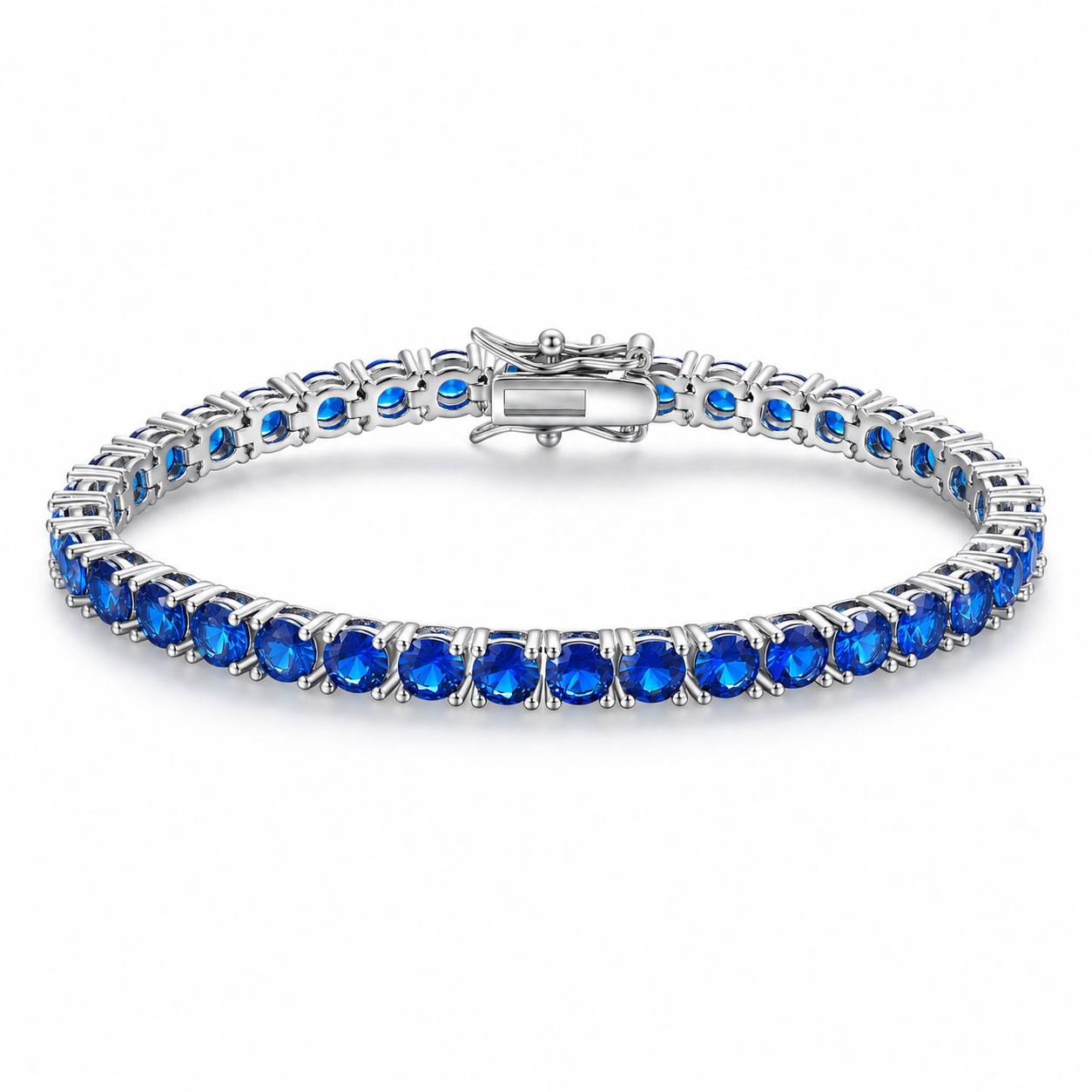 Blue Sapphire Tennis Bracelet
