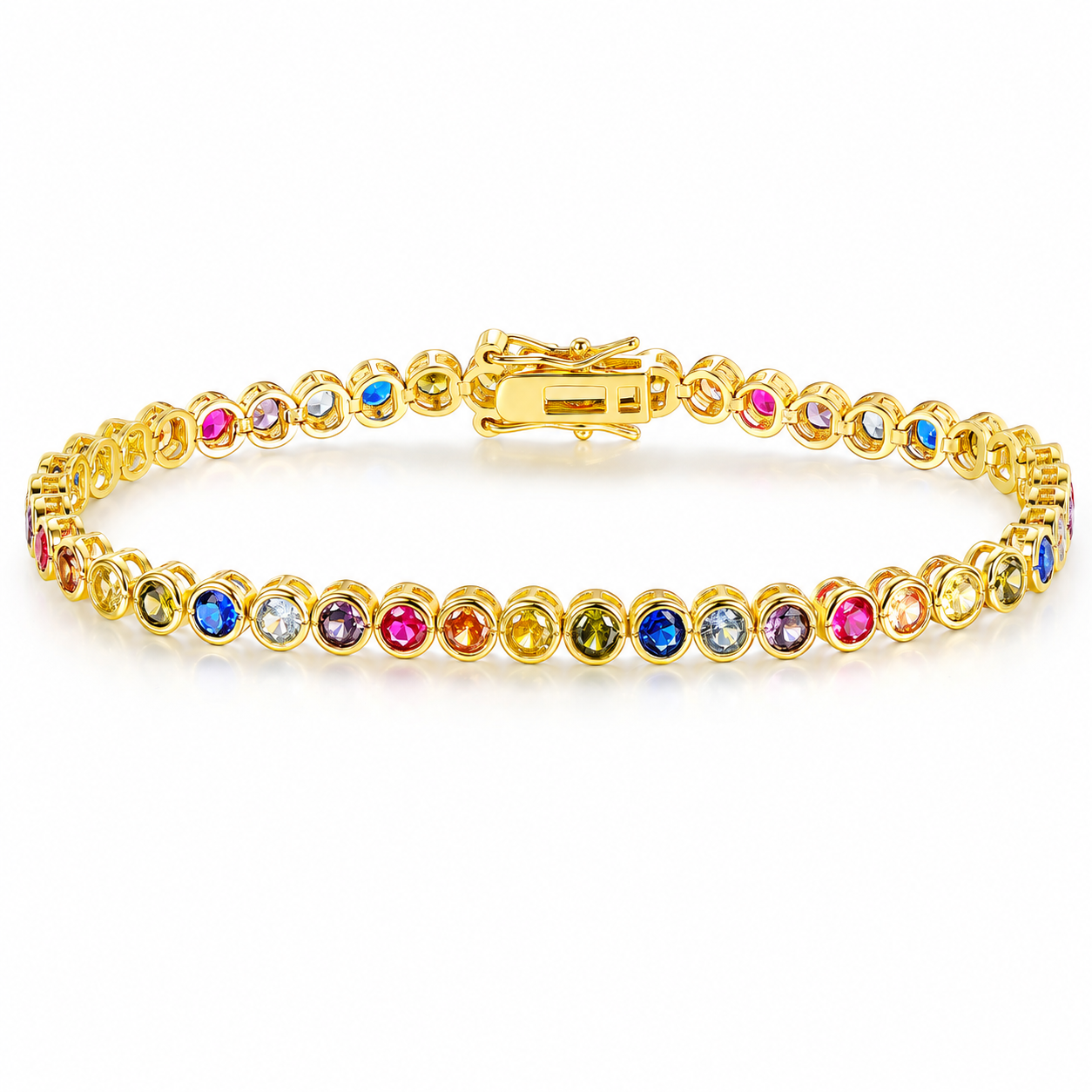 Rainbow Tennis Bracelet