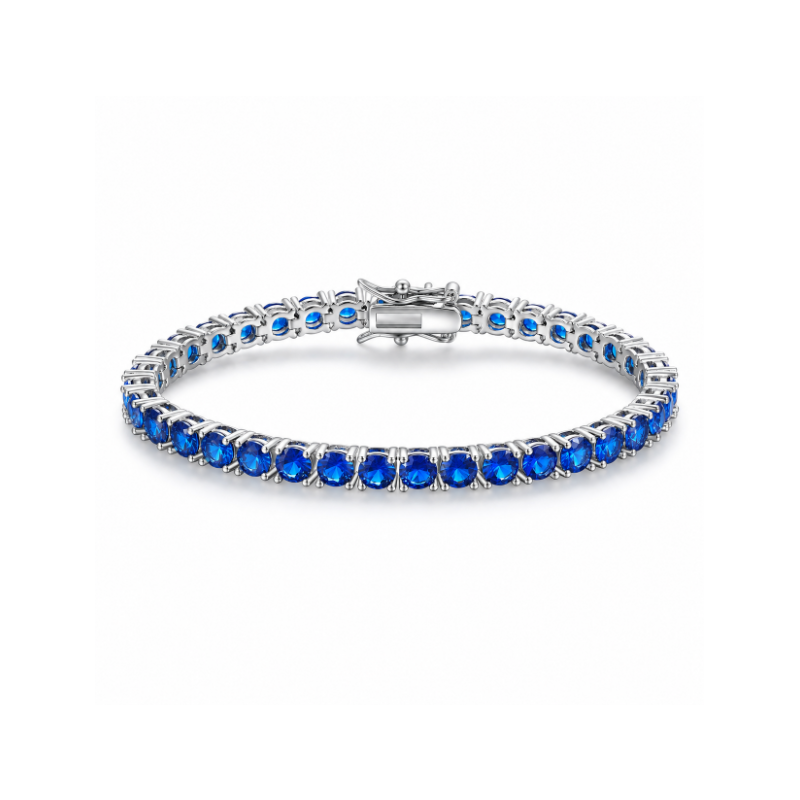 Blue Sapphire Tennis Bracelet