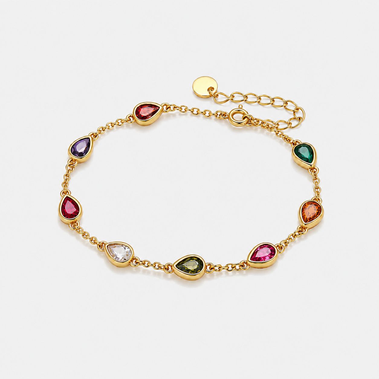 Rainbow Teardrop Bracelet