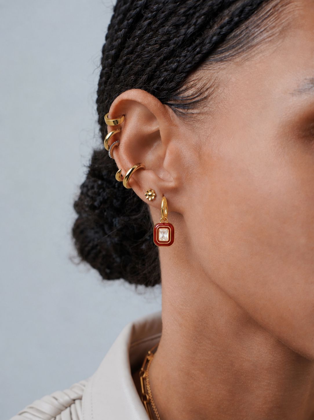 Charm Mini Hoop Earrings