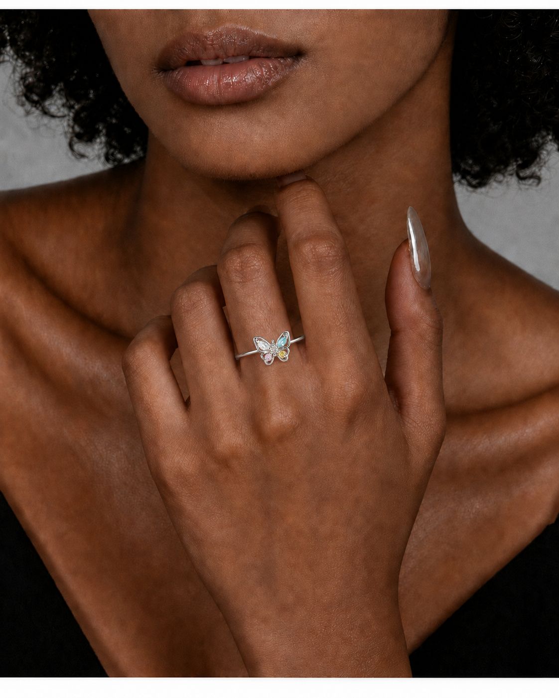 Aurora Butterfly Open Ring