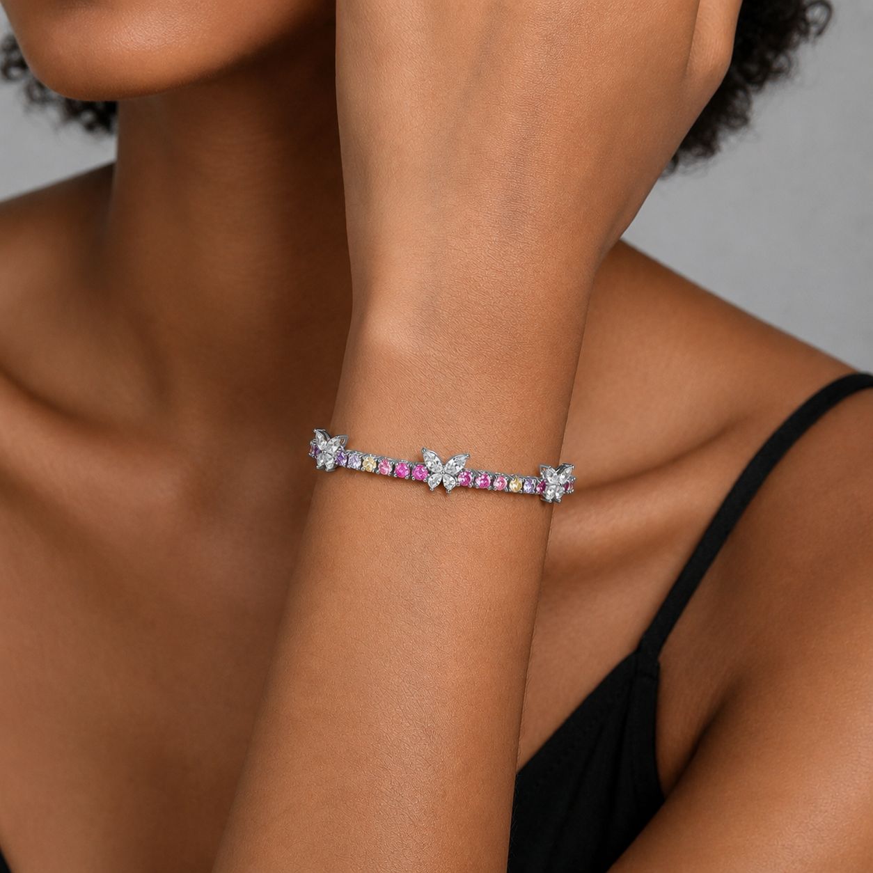 Butterfly Bloom Tennis Bracelet