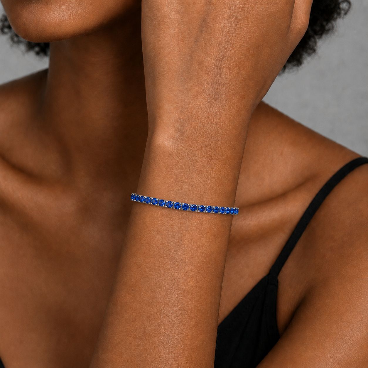 Blue Sapphire Tennis Bracelet