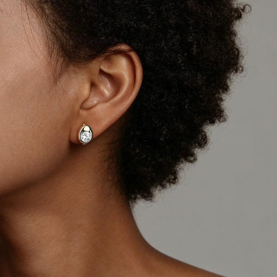 Golden Halo Huggie Earrings