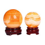 [Ball] Natural Yellow Fluorite Crystal Sphere
