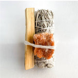 White Sage and Palo Santo Purifying Incense Stick with Crystal Combo