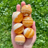 [Ball] Natural Yellow Fluorite Crystal Sphere